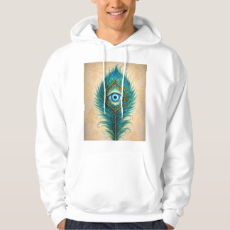 Hoody met pauwenveerontwerp