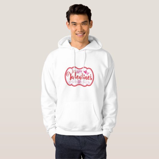 Hoody t shirt liefde voor Valentijnsdag (Voorkant volledig)