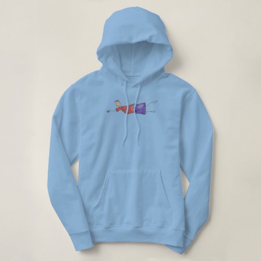 Hoody trui met Flying Joanna (Design voorkant)