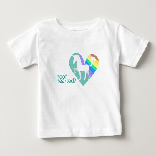 Hoof Hearted Toddler Unicorn Rainbow shirt (Voorkant)