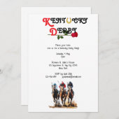 Hoof Kentucky Derby Uitnodiging (Voorkant / Achterkant)