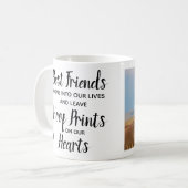 Hoof Prints op ons hart Herdenkingsfoto Koffiemok (Voorkant links)