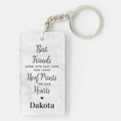 Hoof Prints op ons hart Pet Horse Memorial Sleutelhanger (achterkant)