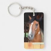 Hoof Prints op ons hart Pet Horse Memorial Sleutelhanger (Voorkant)