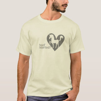 Hoof Verwarmde Grayscale Logo met Tekst T-shirt
