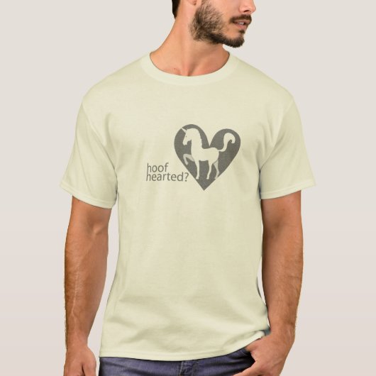 Hoof Verwarmde Grayscale Logo met Tekst T-shirt (Voorkant)