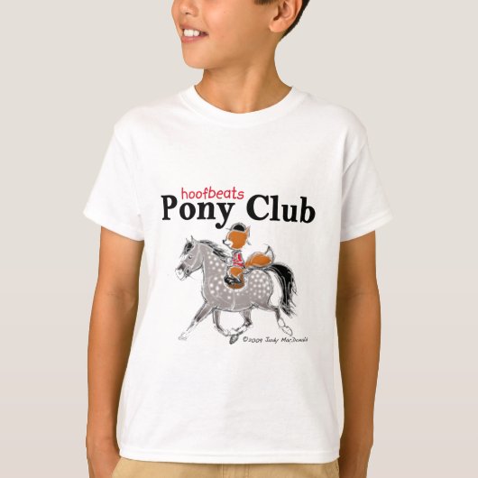 Hoofbeats Pony Club Dapped Gray T-shirt (Voorkant)