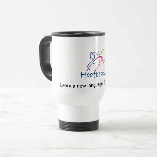 Hoofbeatz Travel Mug Reisbeker (Voorkant links)