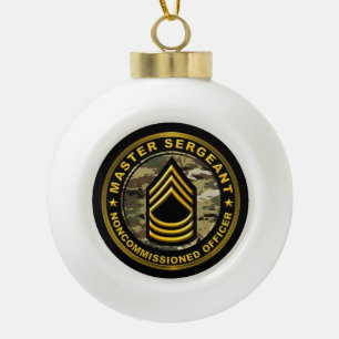 Hoofbribribribribrisersergeant Kerstmis  Keramische Bal Ornament