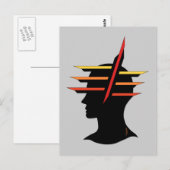 Hoofd Abstract Briefkaart (Voorkant / Achterkant)