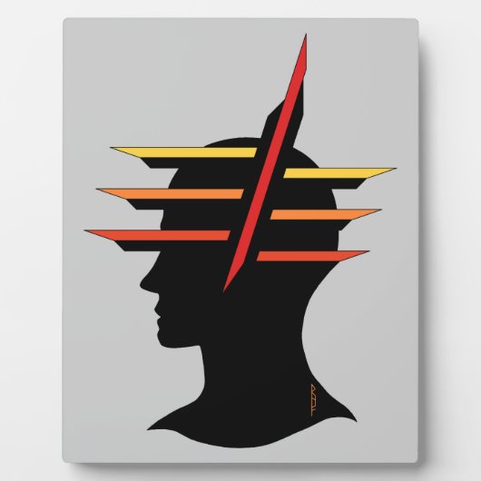 Hoofd Abstract Fotoplaat (Voorkant)