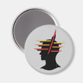 Hoofd Abstract Magneet (Voorkant / Achterkant)