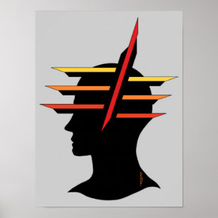 Hoofd Abstract Poster