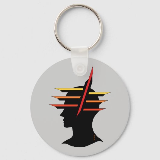 Hoofd Abstract Sleutelhanger (Voorkant)