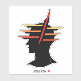 Hoofd Abstract Sticker