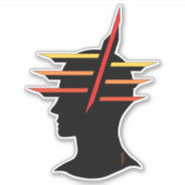 Hoofd Abstract Sticker (Voorkant)