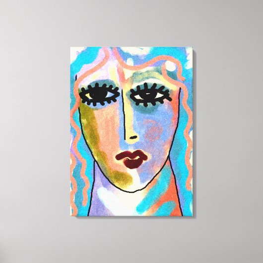 Hoofd Abstracte digitale schilderijen in de wolken Canvas Afdruk (Voorkant)