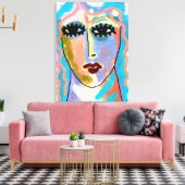 Hoofd Abstracte digitale schilderijen in de wolken Canvas Afdruk (Insitu (Woonkamer))