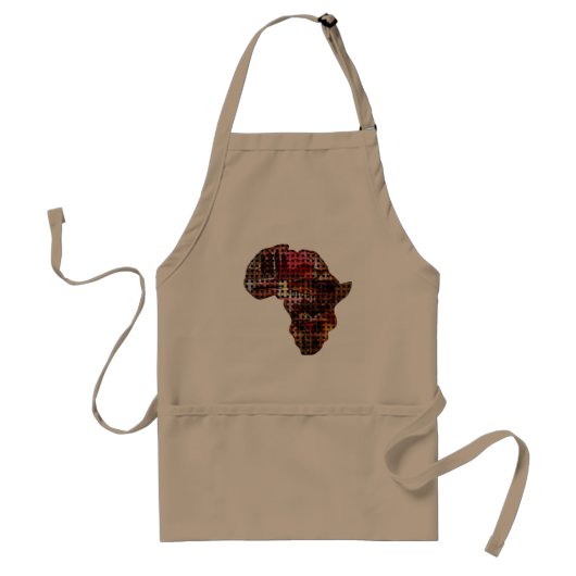 Hoofd Afrikaanse chef schort (Voorkant)