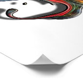 Hoofd antieke inkt poster (Hoek)