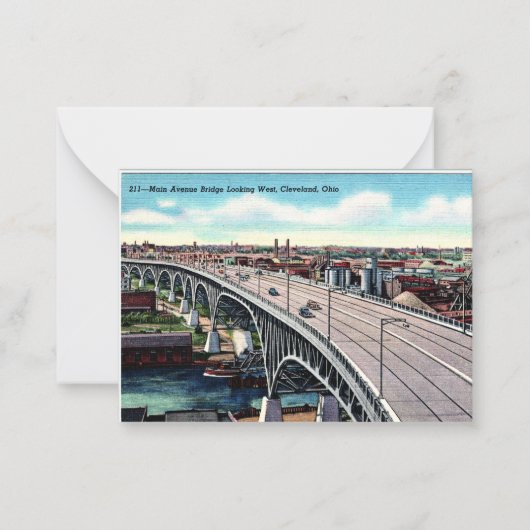 Hoofd Ave. Bridge, Cleveland, Ohio  Briefkaart (Voorkant)