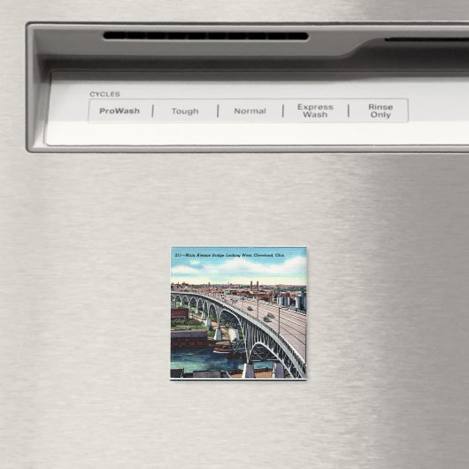 Hoofd Ave. Bridge, Cleveland, Ohio  Briefkaart Magneet (Insitu (Vaatwasser))