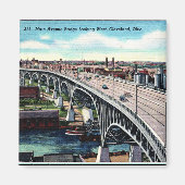 Hoofd Ave. Bridge, Cleveland, Ohio  Briefkaart Magneet (Voorkant)