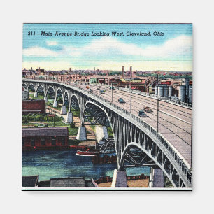 Hoofd Ave. Bridge, Cleveland, Ohio Briefkaart Magneet