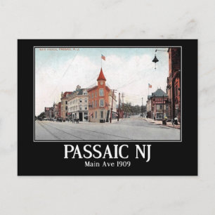 Hoofd Ave. Passaic NJ, 1909 Briefkaart