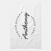 Hoofd Baker Vastgesteld jaar Aangepaste naam Theedoek (Verticaal)