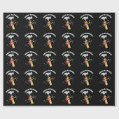 Hoofd Banger Grappige Muziek Puns Donker BG Cadeaupapier (Vlak)