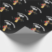 Hoofd Banger Grappige Muziek Puns Donker BG Cadeaupapier (Hoek)