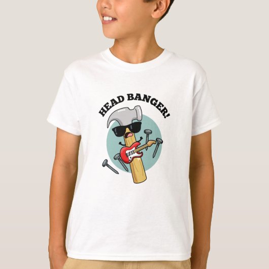 Hoofd Banger Grappige Muziek Puns T-shirt (Voorkant)