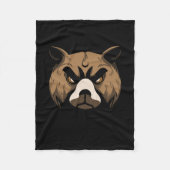 Hoofd beer fleece deken (Voorkant)