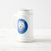 Hoofd beer, vrij en vrij, handtekening afbeelding bierpul (Voorkant links)