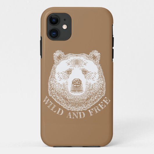 Hoofd beer, vrij en vrij, handtekening afbeelding Case-Mate iPhone case (Achterkant)
