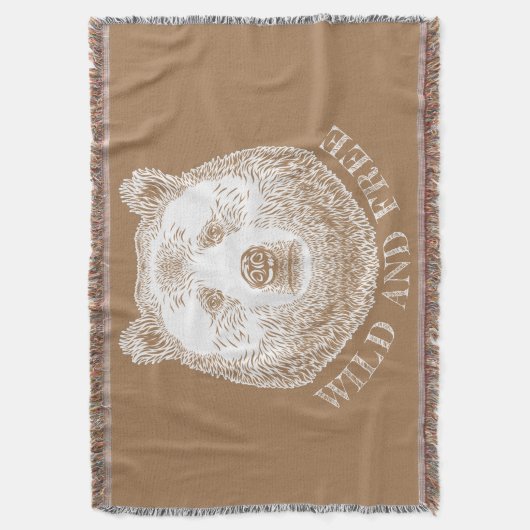 Hoofd beer, vrij en vrij, handtekening afbeelding deken (Voorkant Verticaal)