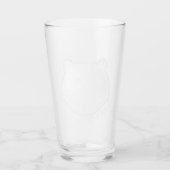 Hoofd beer, vrij en vrij, handtekening afbeelding glas (Voorkant)