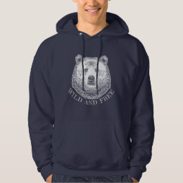 Hoofd beer, vrij en vrij, handtekening afbeelding hoodie