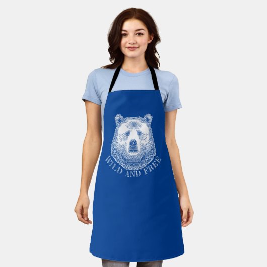 Hoofd beer, vrij en vrij, handtekening afbeelding schort (Gedragen)