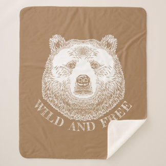 Hoofd beer, vrij en vrij, handtekening afbeelding sherpa deken