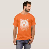 Hoofd beer, vrij en vrij, handtekening afbeelding t-shirt (Voorkant volledig)