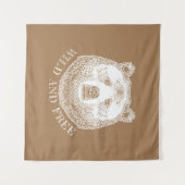 Hoofd beer, vrij en vrij, handtekening afbeelding wandkleed (Voorkant (horizontaal))