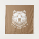 Hoofd beer, vrij en vrij, handtekening afbeelding wandkleed (Voorkant)