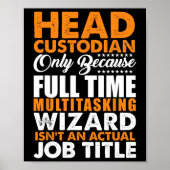 Hoofd bewaarder is geen werkelijke wizard voor fun poster (Voorkant)