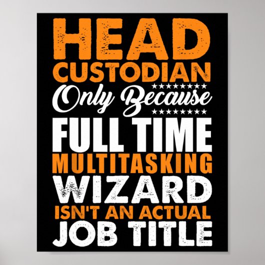 Hoofd bewaarder is geen werkelijke wizard voor fun poster (Voorkant)