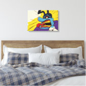 HOOFD BLUE MEANIE CANVAS AFDRUK (Insitu (Slaapkamer))