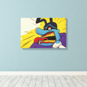 HOOFD BLUE MEANIE CANVAS AFDRUK (Insitu (Houten vloer))