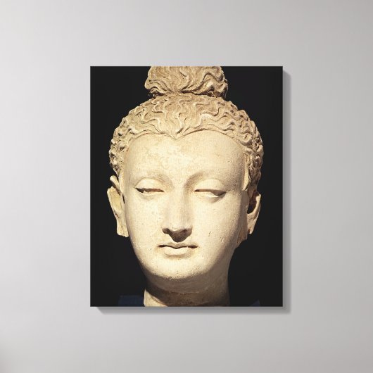 Hoofd boeddha, Greco-Boeddhistische stijl Canvas Afdruk (Voorkant)
