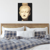 Hoofd boeddha, Greco-Boeddhistische stijl Canvas Afdruk (Insitu (Slaapkamer))